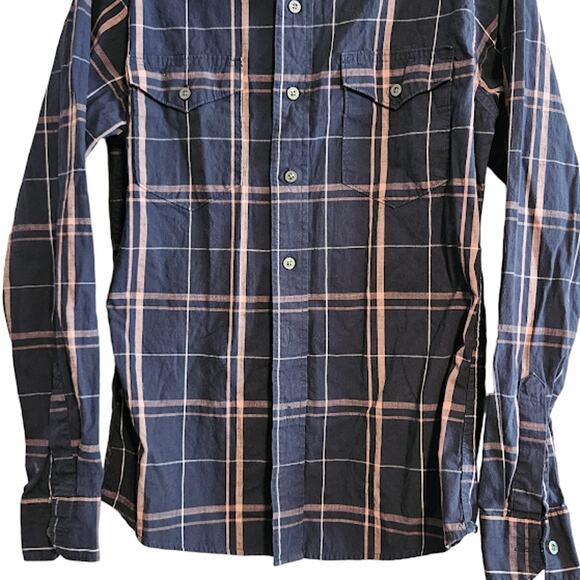 Size Small Wrangler Flex for comfort Dark blue/Pink button up - Picture 4 of 7